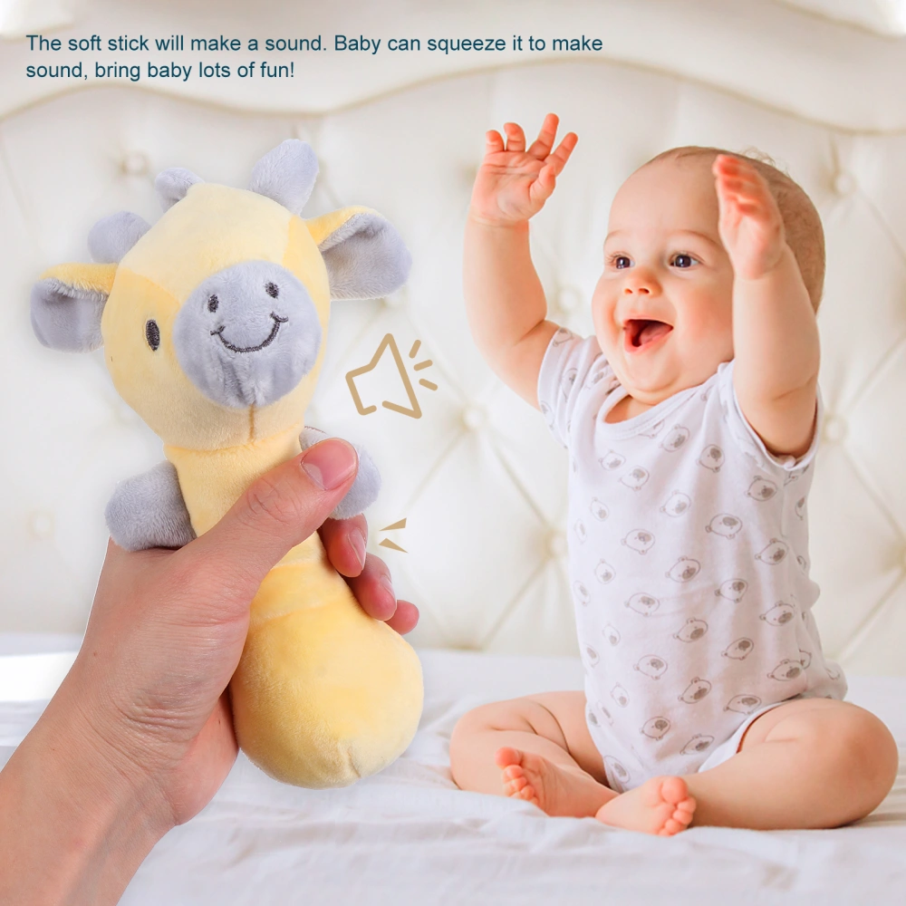 Lovely Rattle Cartoon Animal Stuffed Plush Handheld Rattle Toy for Baby Infant