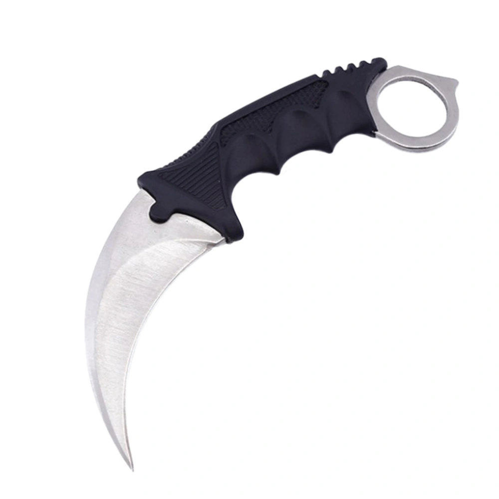 Tactical Pocket Stainless Steel Karambit Outdoor Camping Hunting Survival Tools EDC with Plastic Sheath