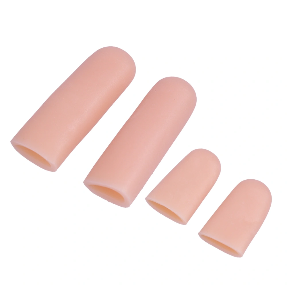 12pcs Gel Finger Protective Sleeves Medical Silica Gel Finger Sleeves Sports Finger Separator Sleeves for Pain relief(Skin Color)