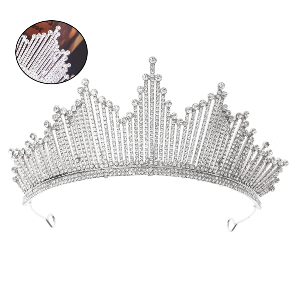 Charming Crown Wedding Bridal Dress Hair Birthday Hair Accessories Party Crown (Silver)