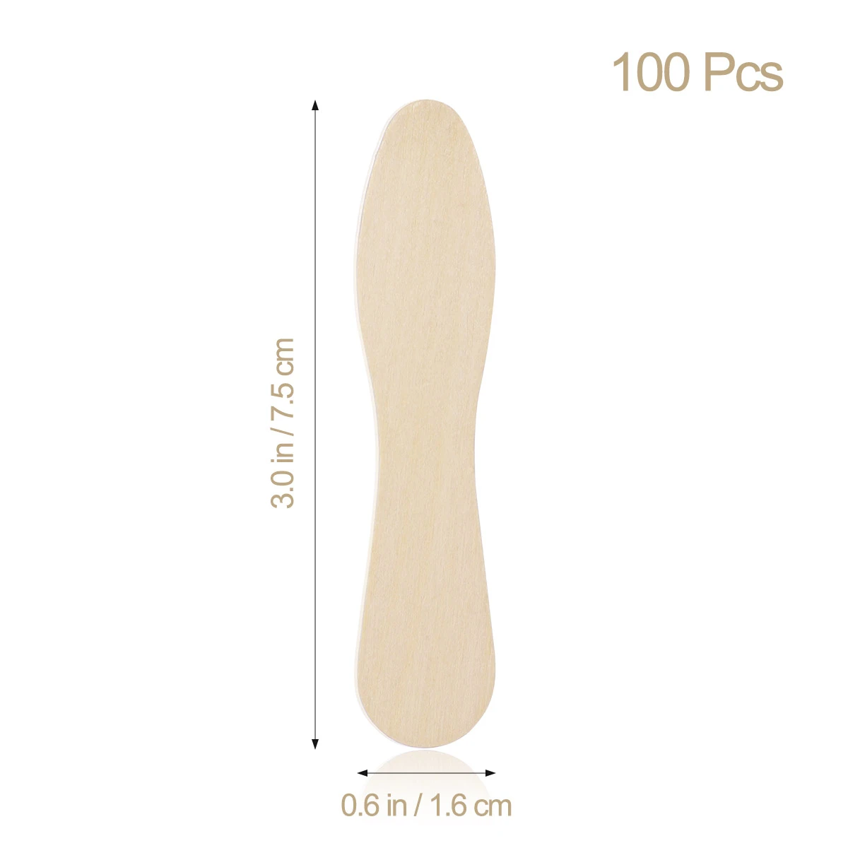 BESTONZON 100pcs Wooden Ice Cream Spoons Wood Taster Spoons Popsicle Paddles Spoon