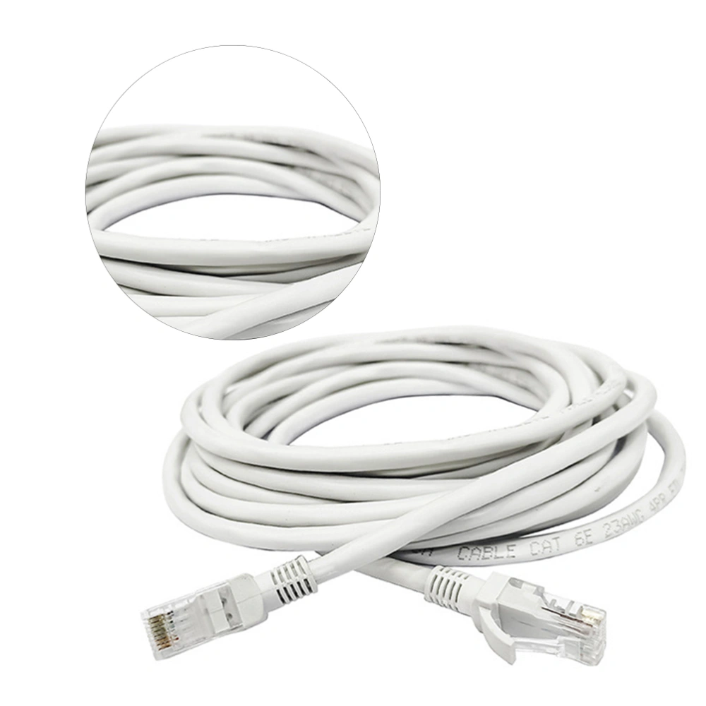 50 Meters CAT6 Ethernet Cable RJ45 Network Cable Jumper Internet Connection Cable (White)