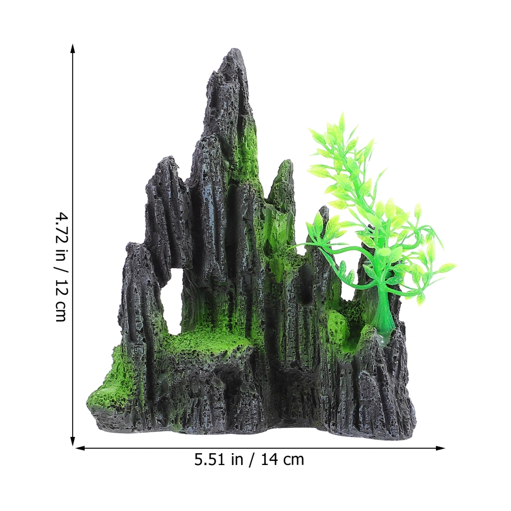 1pc Fish Tank Rockery Stone Artificial Mountain Decor Underwater Landscape Decor