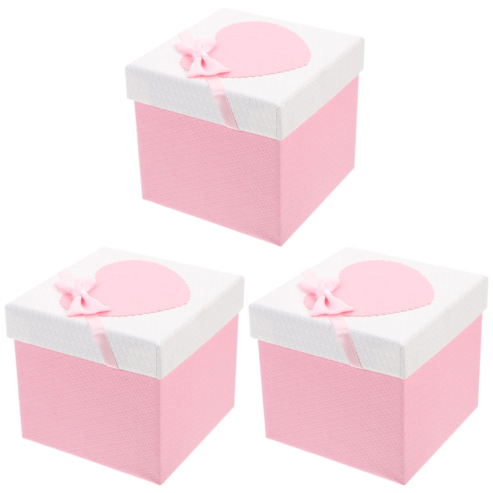 3Pcs Squared Boxes with Lids Small Gift Boxes for Birthdays Christmas Wedding Baby Shower