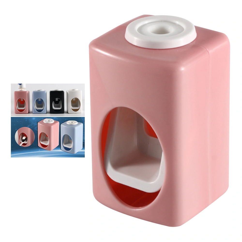 2PCS Automatic Toothpaste Dispenser Multi-purpose Toothpaste Squeezer Creative Lazy People Toothpaste Squeezer Compact Hangable Storage Rack for Home (Pink)