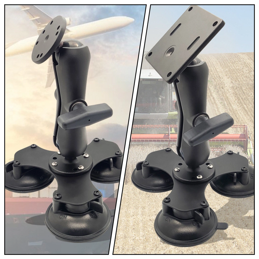 Windshield Triple Suction Cup Mount Adjustable Twist-Lock Suction Cup Base