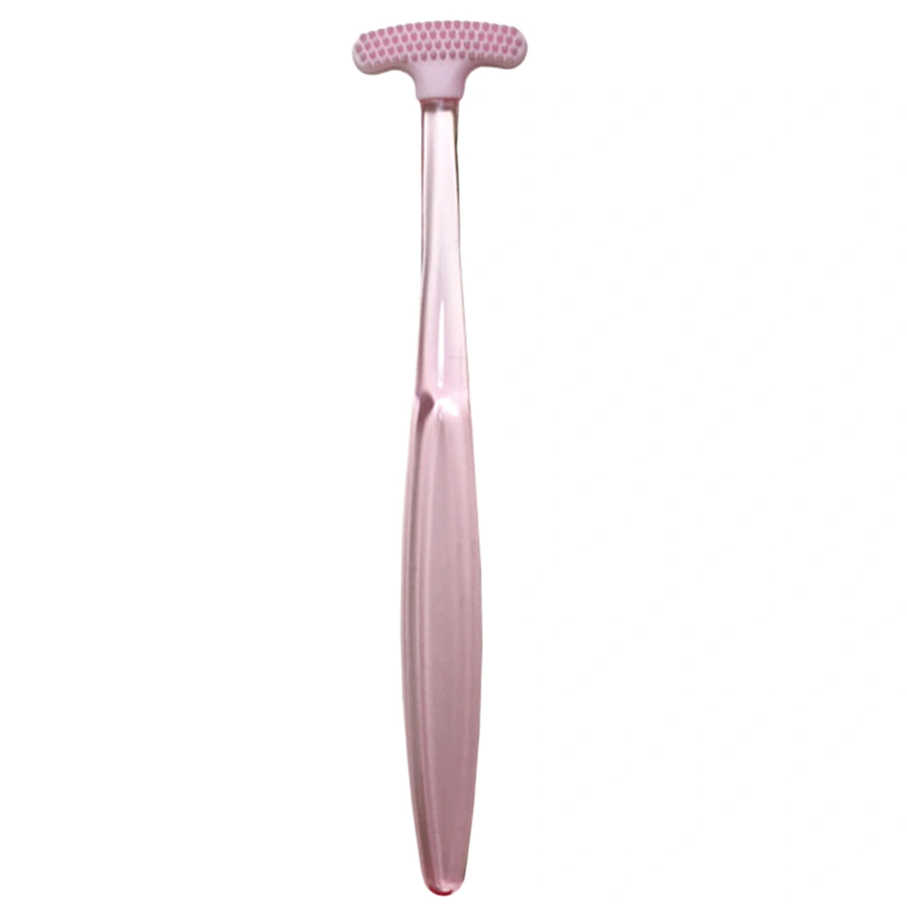 Tongue Scraper Cleaner Gentle Tongue Brush for Oral Care (Pink)