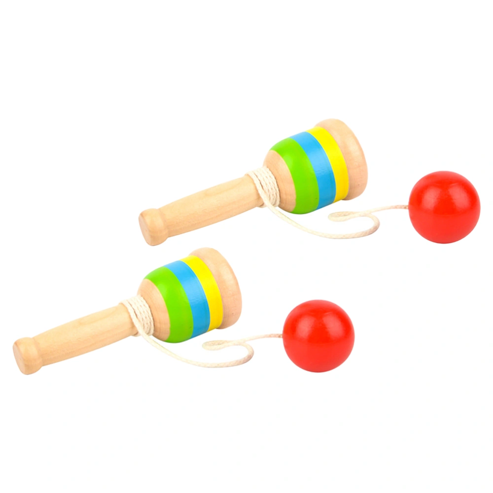 2PCS Children Educational Cup Toy Wooden Educational Toy for Kids Hand-eye Toy