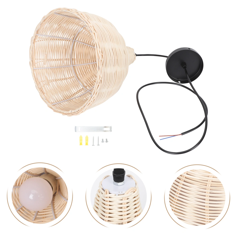 1Set New Chinese Style Woven Pendant Light Creative Rattan Woven Hanging Lamp