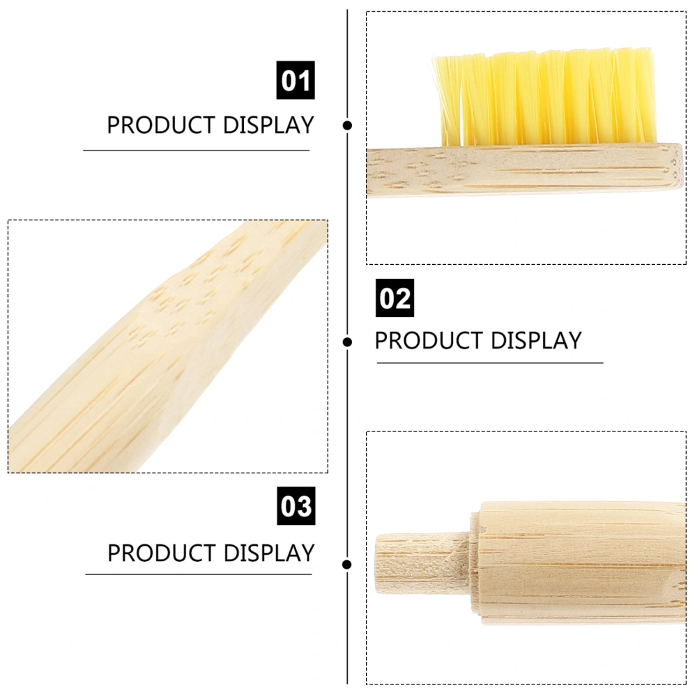 7pcs Bamboo Nylon Toothbrushes Tooth Cleaning Supplies for Home (Assorted Color)