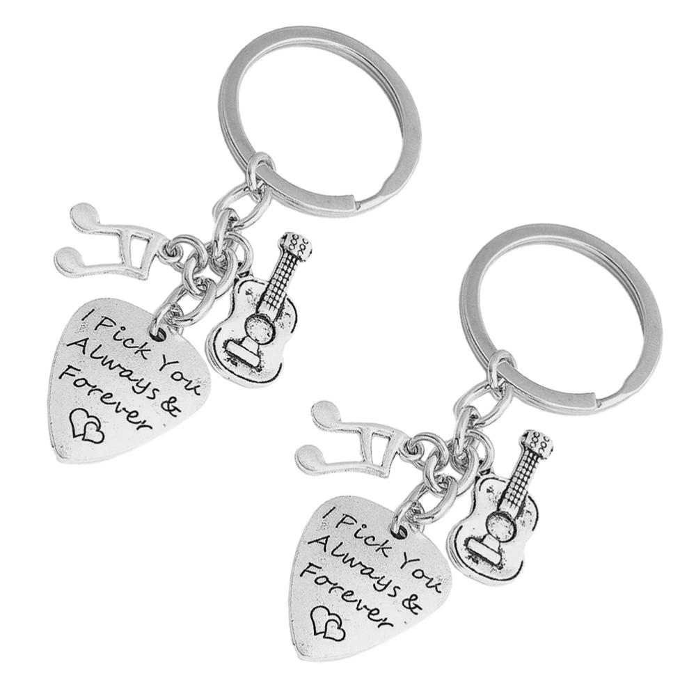 2 Pcs Zinc Alloy Creative Bag Pendants Multipurpose Key Chains (Silver)