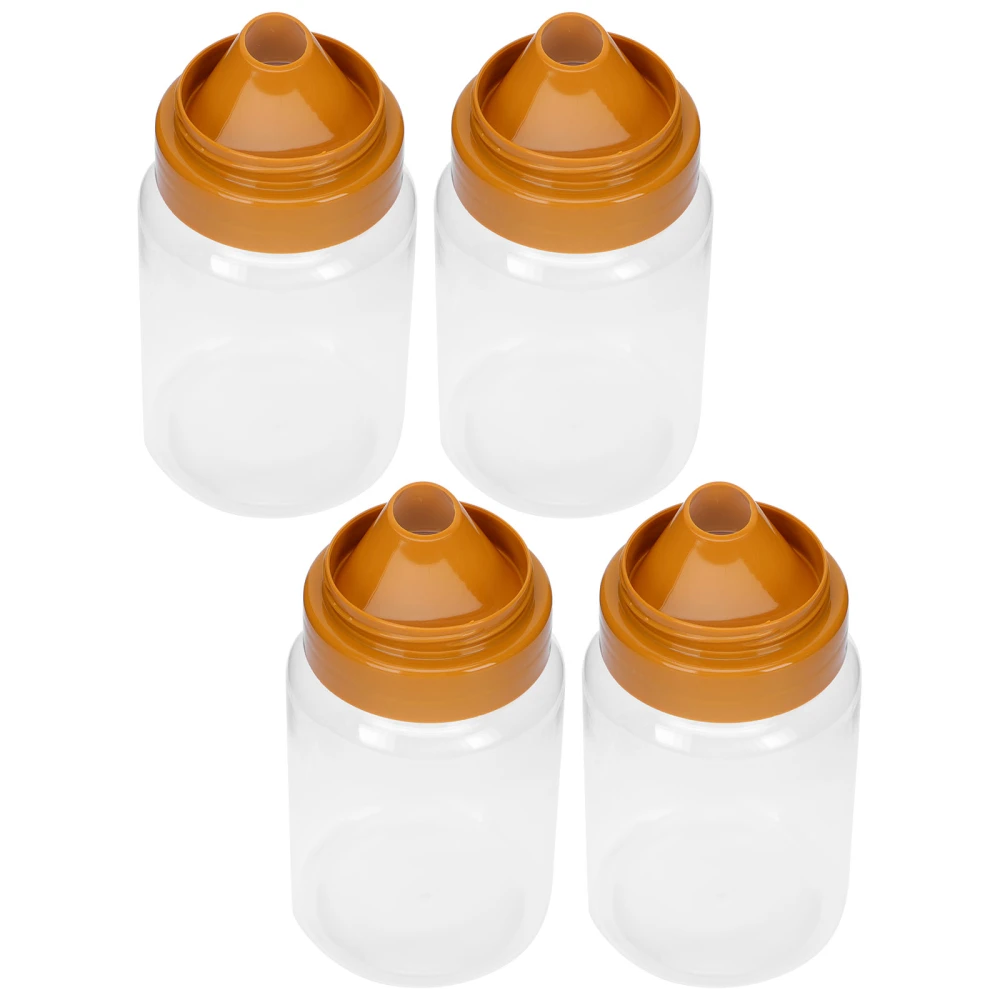 4Pcs Plastic Honey Jars Honey Storage Bottles Household Honey Sealing Canisters