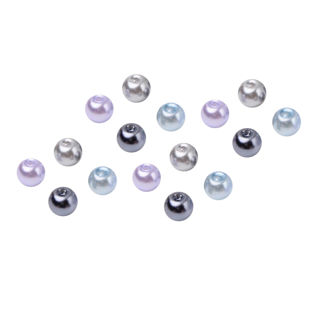 8mm Glass Imitation Pearl Beads Creative Round Beads Dyed Loose Spacer Beads for DIY Jewelry Craft Making About 200Pcs