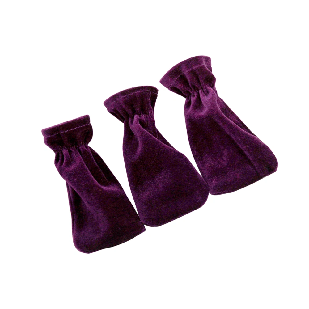 3pcs Purple Piano Foot Pad Pleuche Protective Sleeve Plush Fabric Piano Sustain Pedal Covers Musical Instruments Accessories Protector