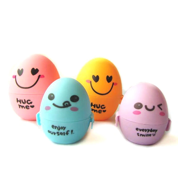 Cartoon Expression Decor Egg Protection Shell Egg Candy Box - 4 pcs/set (Pink & Yellow & Blue & Purple)