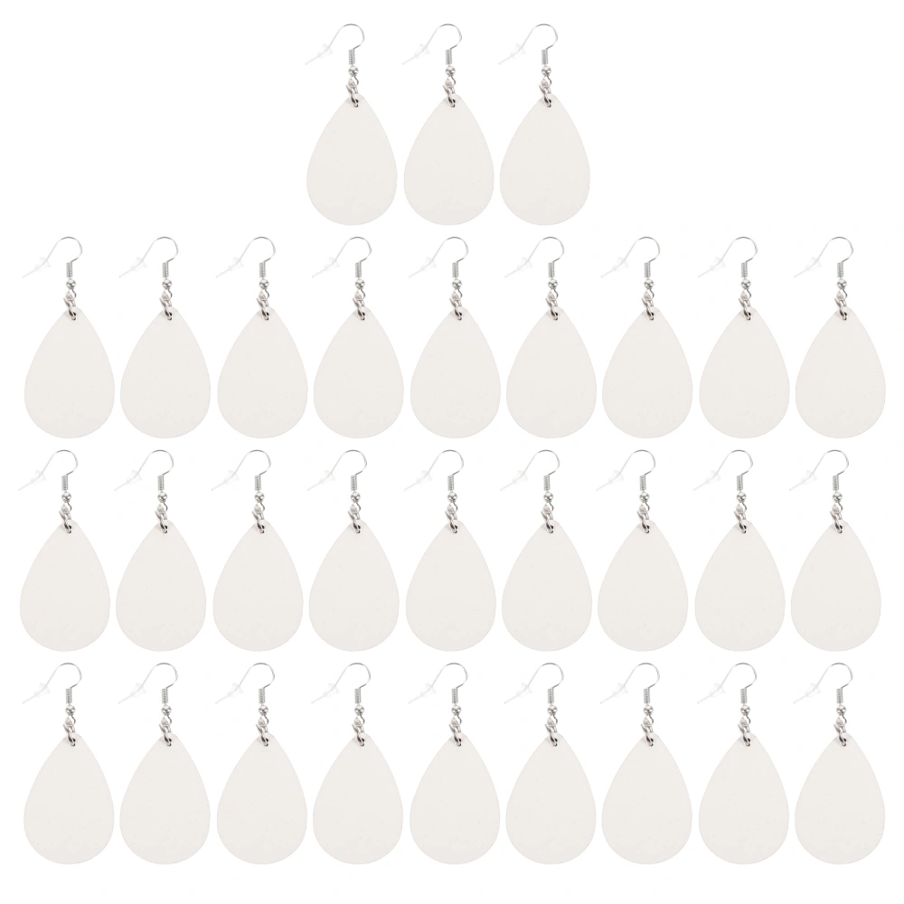 30Pcs Sublimation Blank Earrings Unfinished Teardrop Heat Transfer DIY Earring