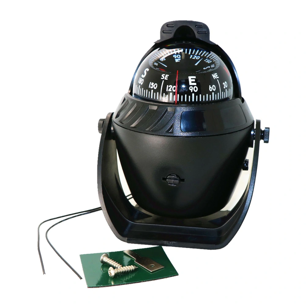 LC760 Pivoting Nautical Compass Car Marine Guide Ball with Magnetic Declination Adjustment Function