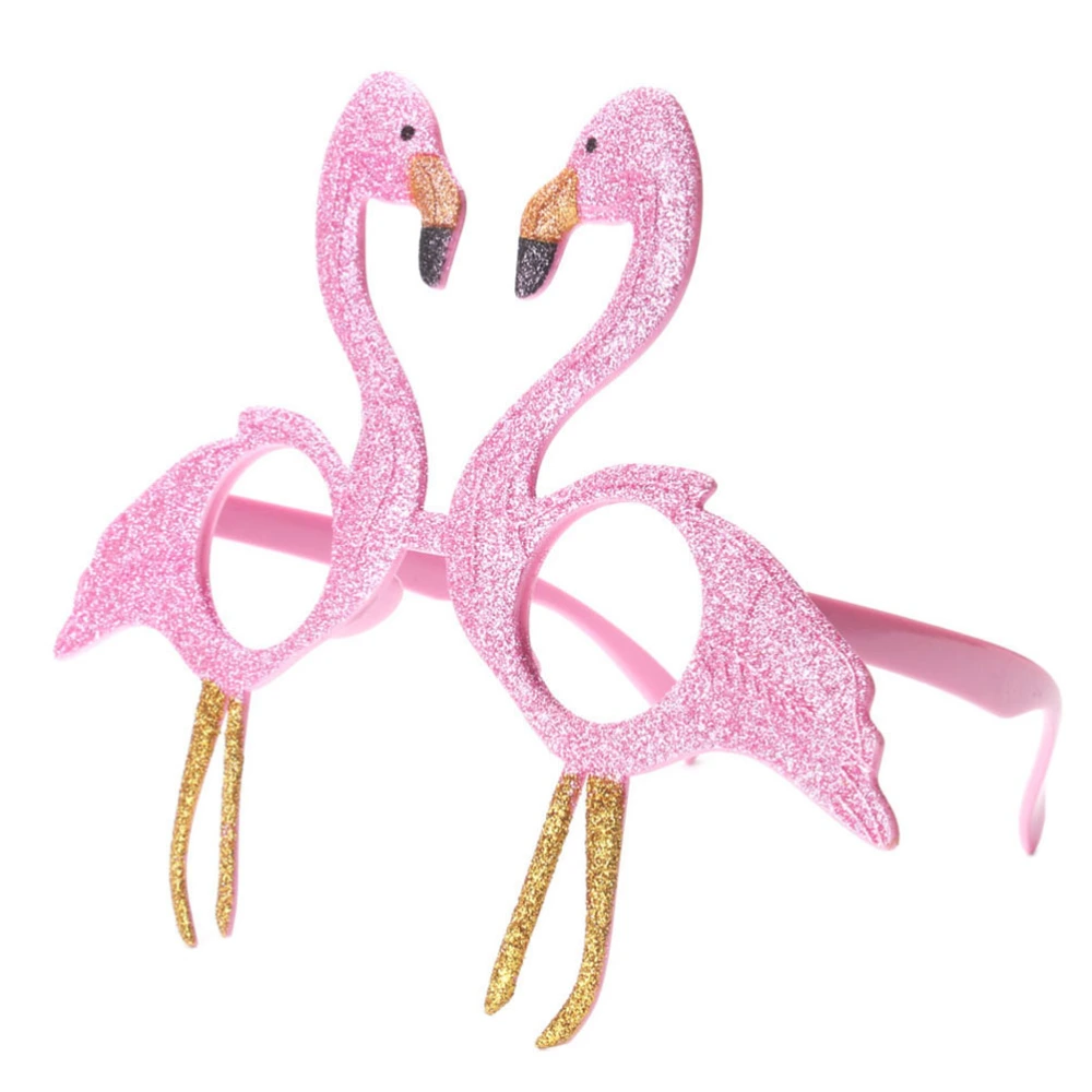 Novelty Glittered Pink Flamingo Decoration Fanci-Frames Party Accessory Eyeglasses Spoof Party