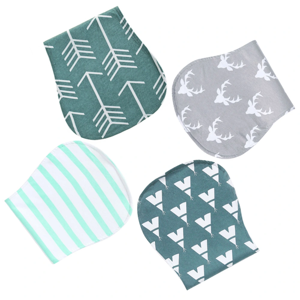 4pcs Baby Burp Cloths Feeding Towel Practical Three-Layer Burp Towels Nursing Placemat Cloth for Infant