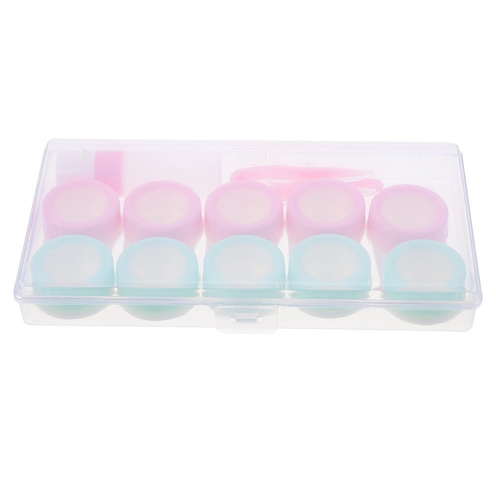 1 Set Transparent Contact-lens Box Holder Portable Contact-lens Container Eye Care Supply