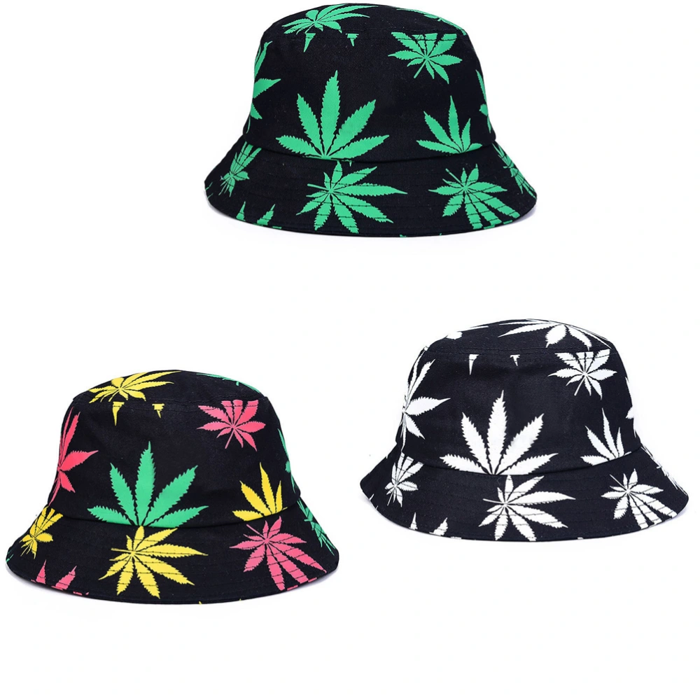 Foldable Bucket Hat Sunhat Bonnie Caps Summer Hats for Women and Men (Colorful Maple Leaves)