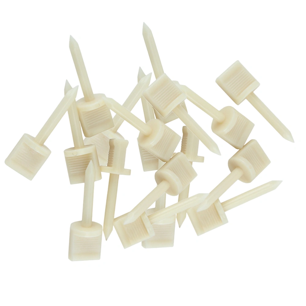 20pcs 6.5cm Target Nail Professional Plastic Archery Fixed Target Pin Outdoor Shooting Accessories (Beige)