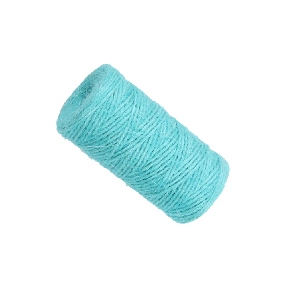 100M Hemp Rope Arts and Crafts Hemp Rope For Gifts DIY Crafts Festive Decoration Bundling and Gardening (Sky-blue)