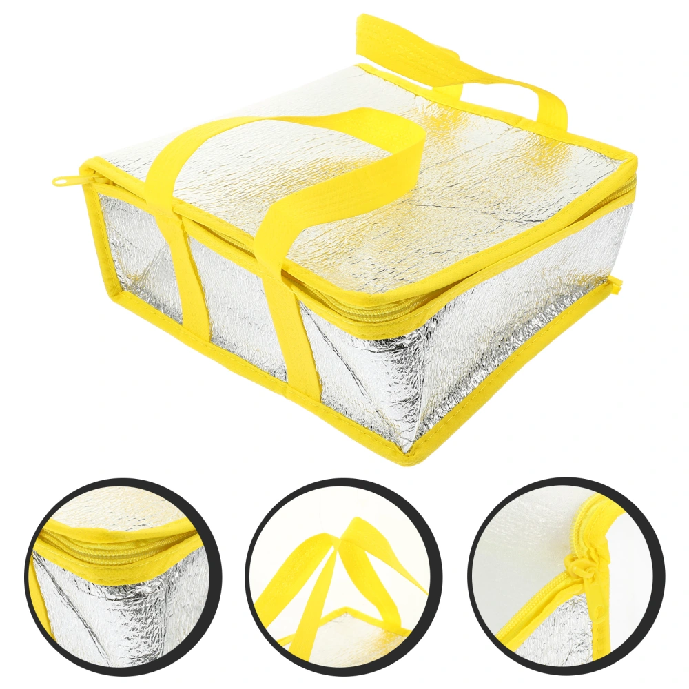 10Pcs Decorative Food Delivery Bag Insulated Food Carrying Bag Takeout Thermal Bag with Zipper