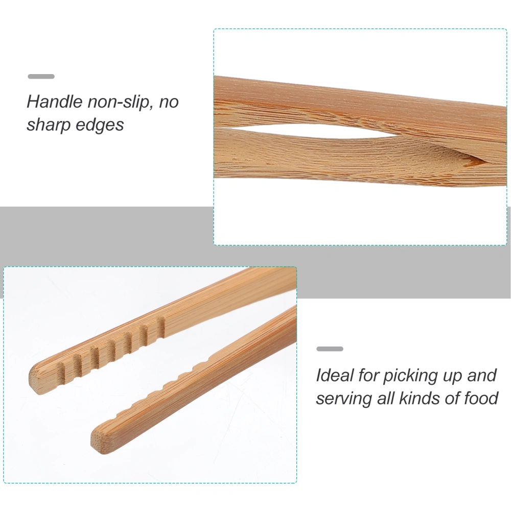 1pc Bamboo Tea Ceremony Clip Barbecue Clamps Bread Clips Food Tong Kitchen Tong