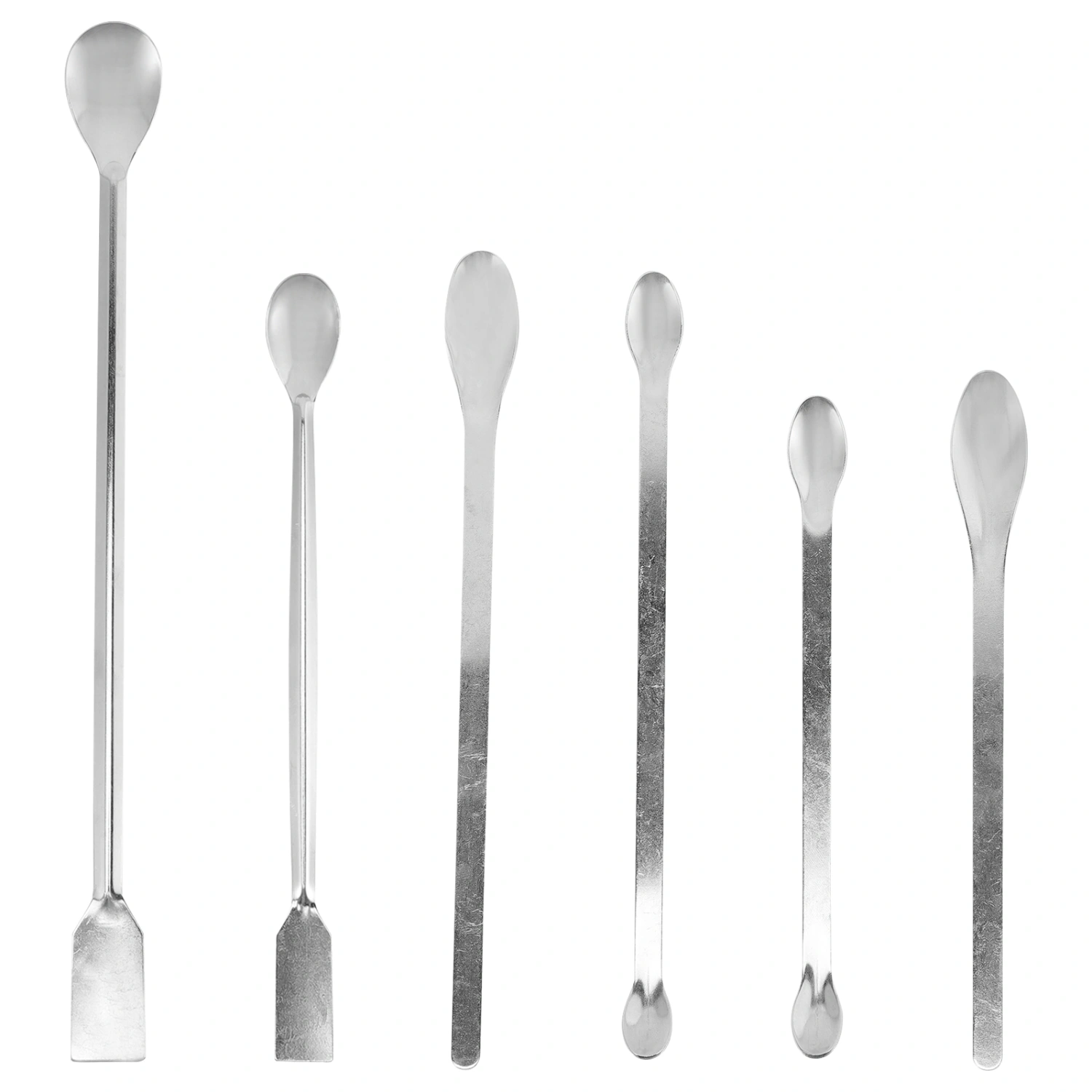 6pcs Micro Scoop Lab Spatula Laboratory Sampling Spoon Mixing Sampling Spatula