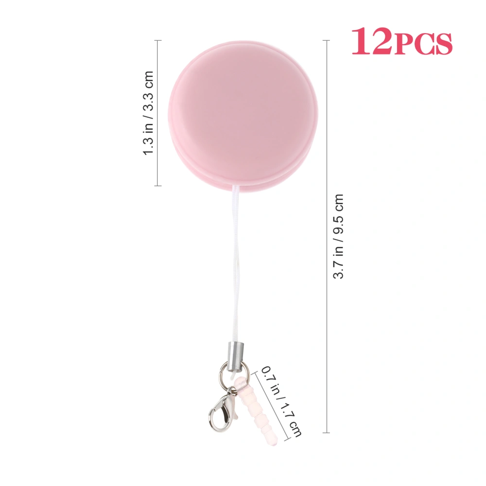 12 Pcs Phone Screen Cleaners Macaron Shaped Phone Cleaning Wipes Brushes Cell Phone Lanyards Decorative Pendants