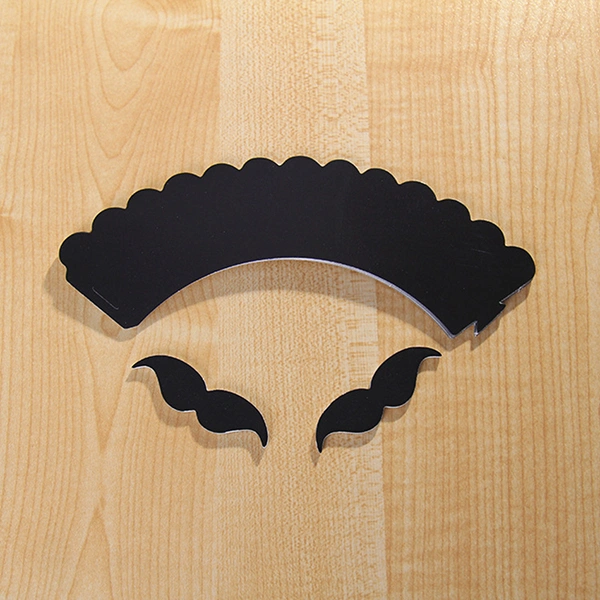 12pcs Black Mustache Cupcake Wrapper Toppers Kit For Birthday Party Decoration Cake Decorating Christmas Ornament