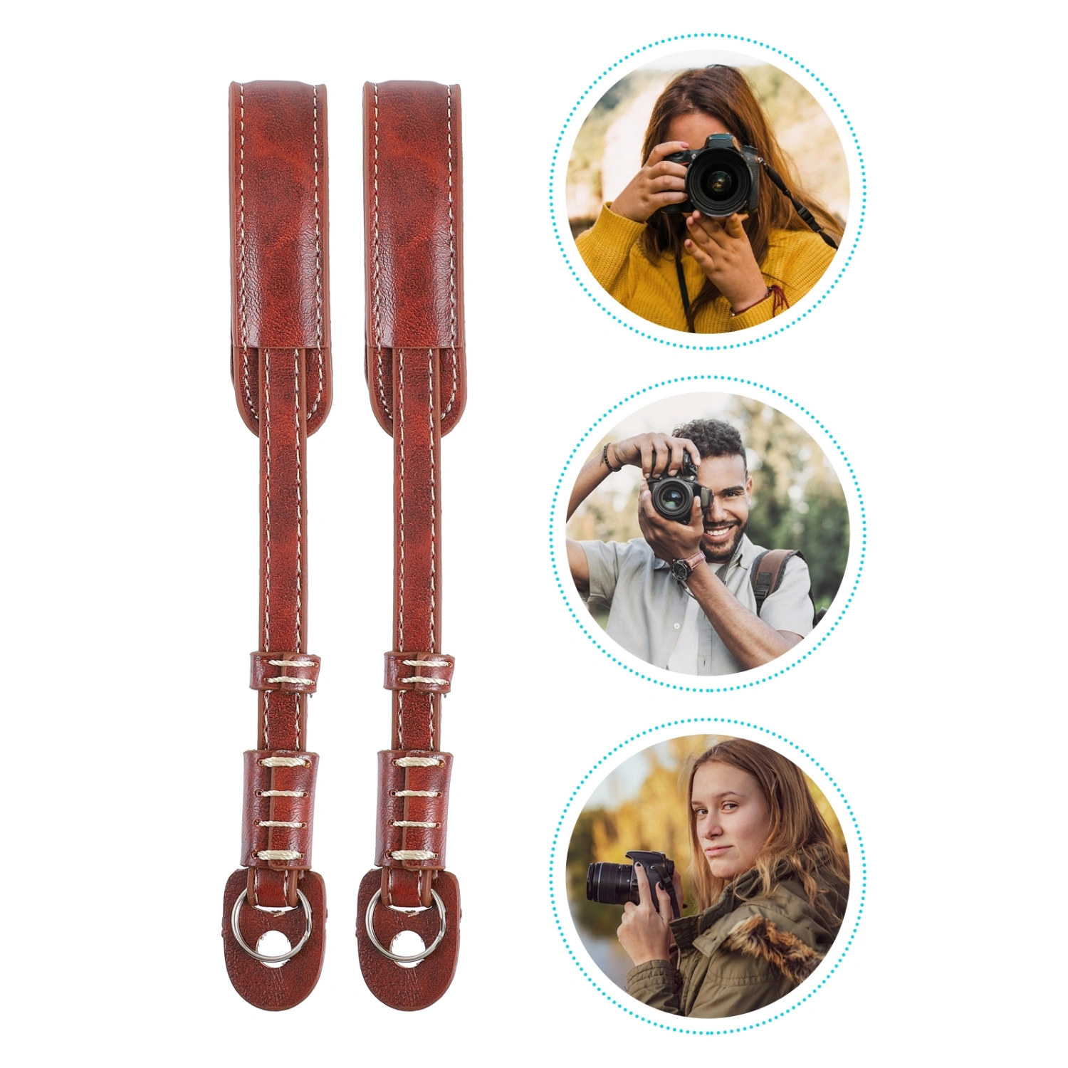 2pcs SLR Camera Anti-drop Wrist Straps Camera Wrist Bands Practical Camera Bands (Random Color)