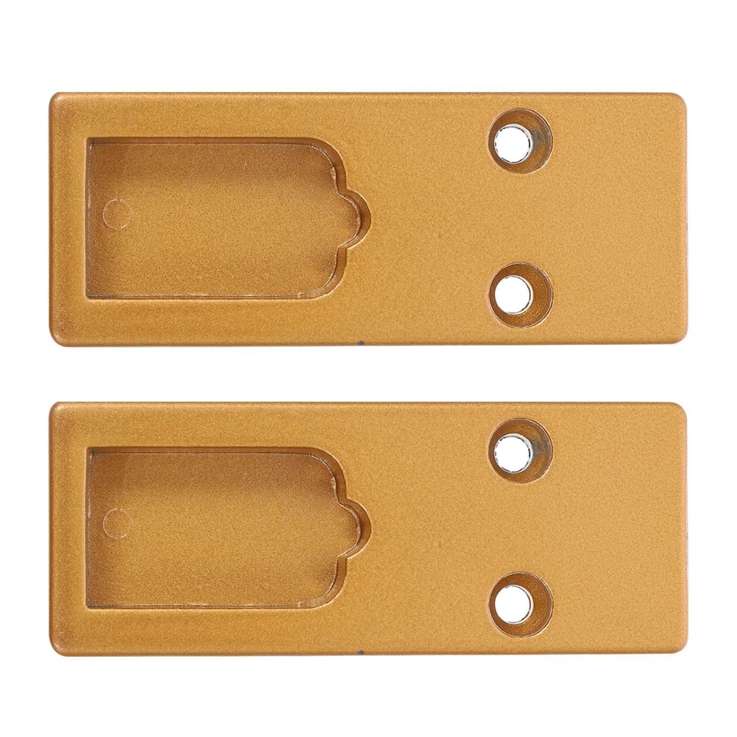 2pcs Home Rectangular Closet Rod Bracket Durable Metal Flange Rod Holder