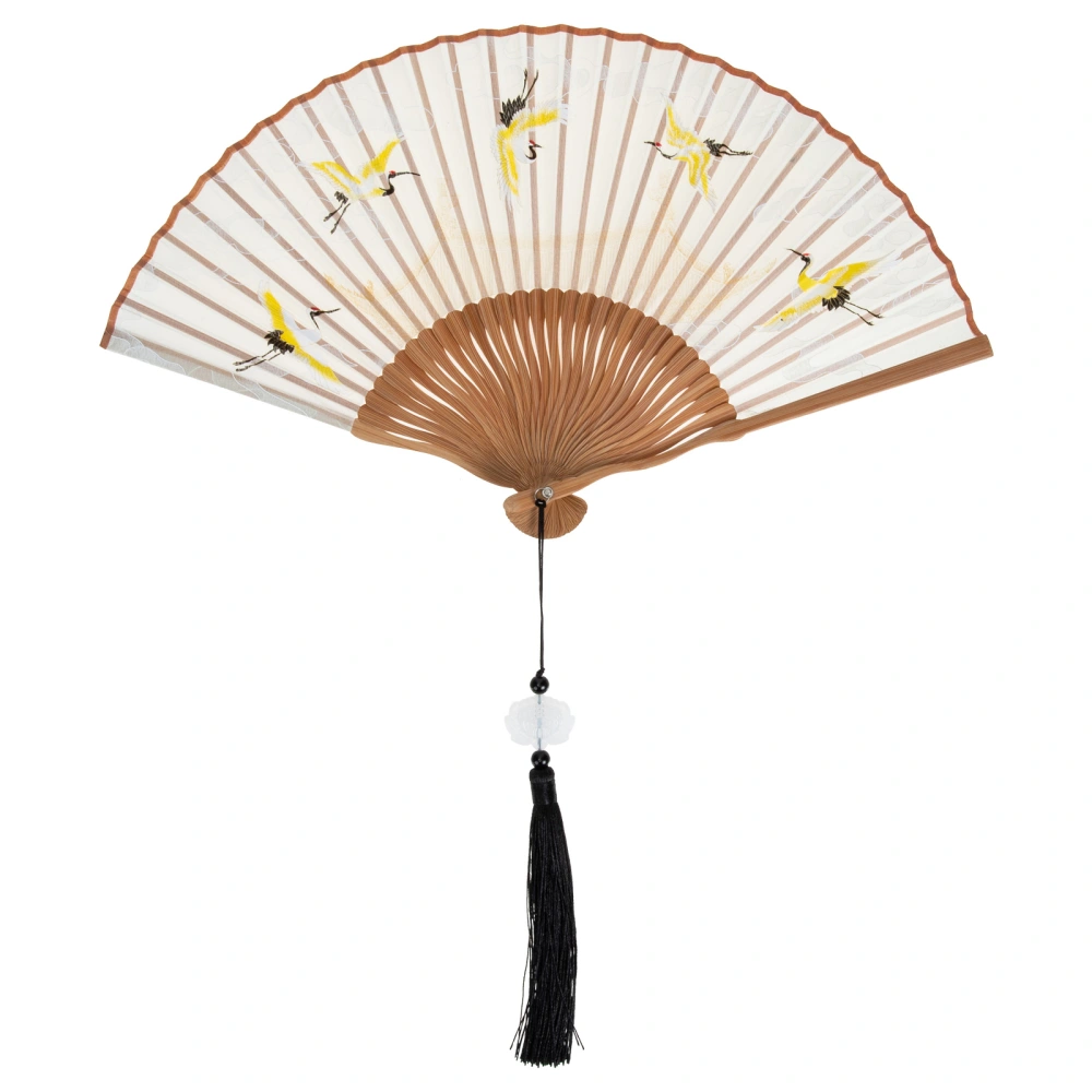 Retro Style Silk Fan Folderable Fan Chinese Style Fan Wall Decoration Costume Collocation