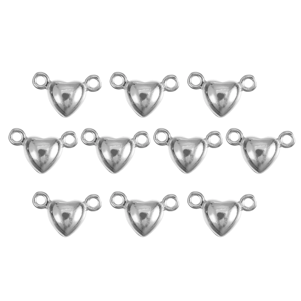 10pcs DIY Necklace Magnetic Buckle Heart-shaped Connection Buckle for DIY