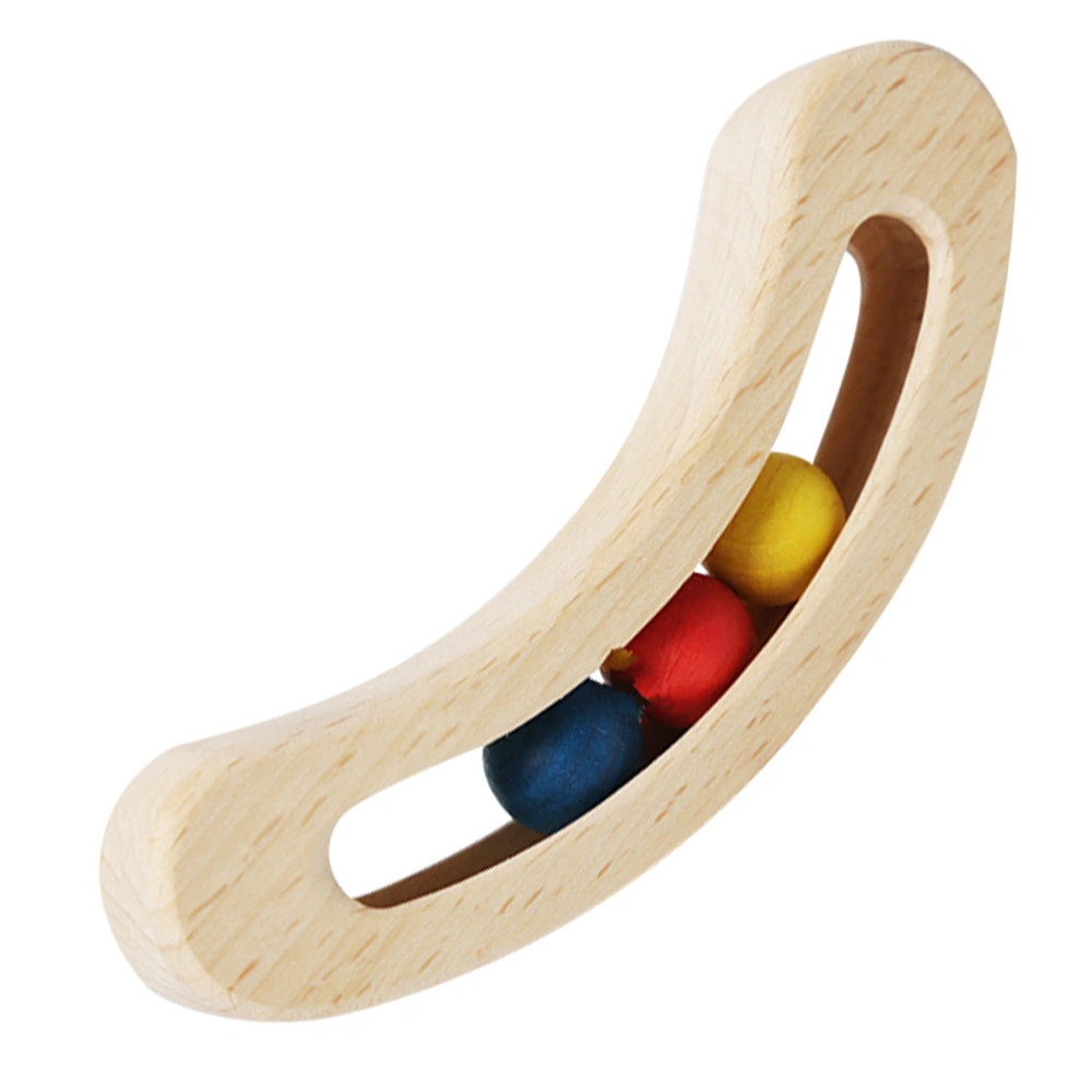 Funny Wooden Rattle Creative Bell Ring Toy Adorable Rattle Toy Educational Rattle for Children Kids Boys Girls Baby