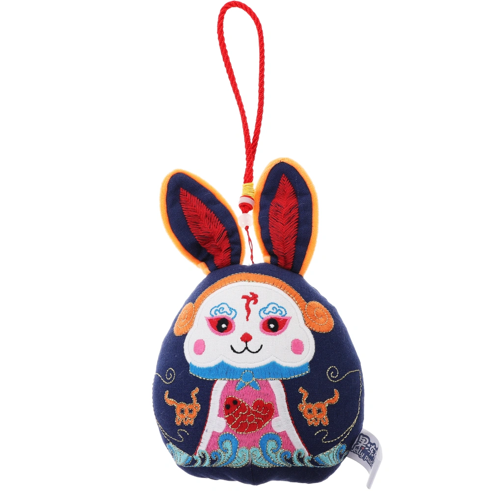 Lovely Rabbit Hanging Pendant Plush Rabbit Doll Ornament Chinese New Year Rabbit Ornament