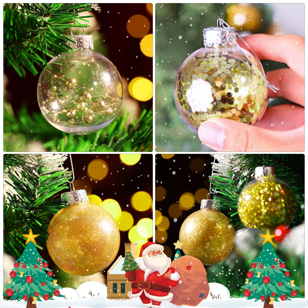 Toyvian 36pcs 6cm Christmas Ball Ornaments Christmas Tree Pendants Festive Adornment Balls for Christmas Party Banquet (Gold)