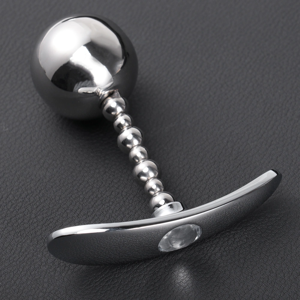 Metal Butt Plug Anal Plug Anus Dilation Massager Anal Beads Sex Flirting Toy Size L Random Color