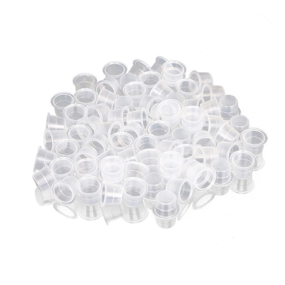 1000pcs Ink Caps Disposable Ink Cups Permanent Eyelash Makeup Eyebrow Tattooing Pigment Container Kits Supplies 8mm Size S