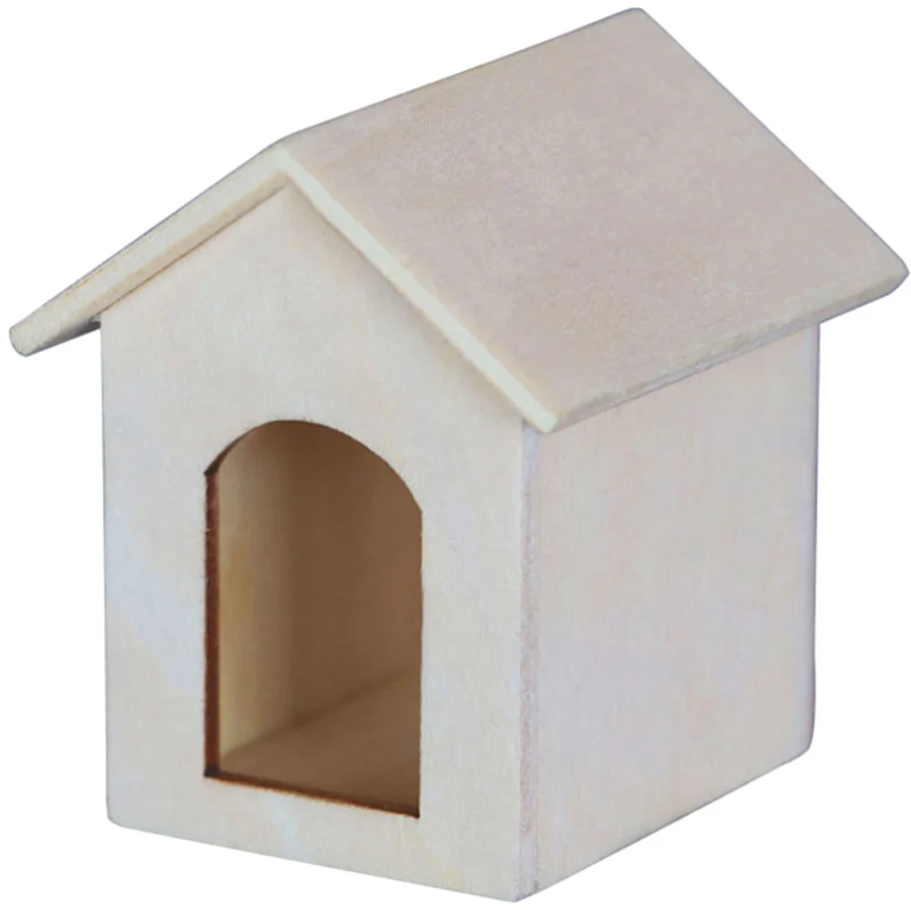 Miniature House Model Wooden Tiny House Decorative House Model Dolly House Model