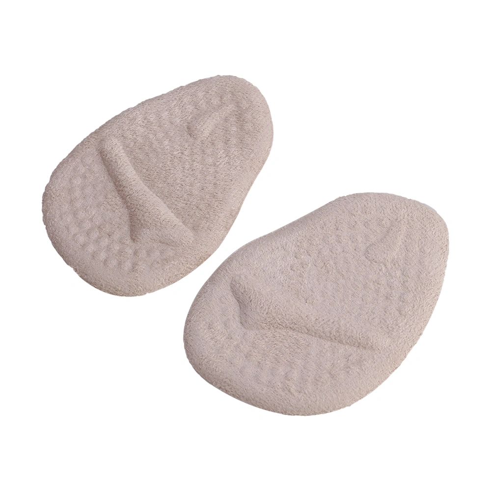 Foot Gel Massage Pad Forefoot Insoles Pain Relief Cushion for High Heel (Beige)