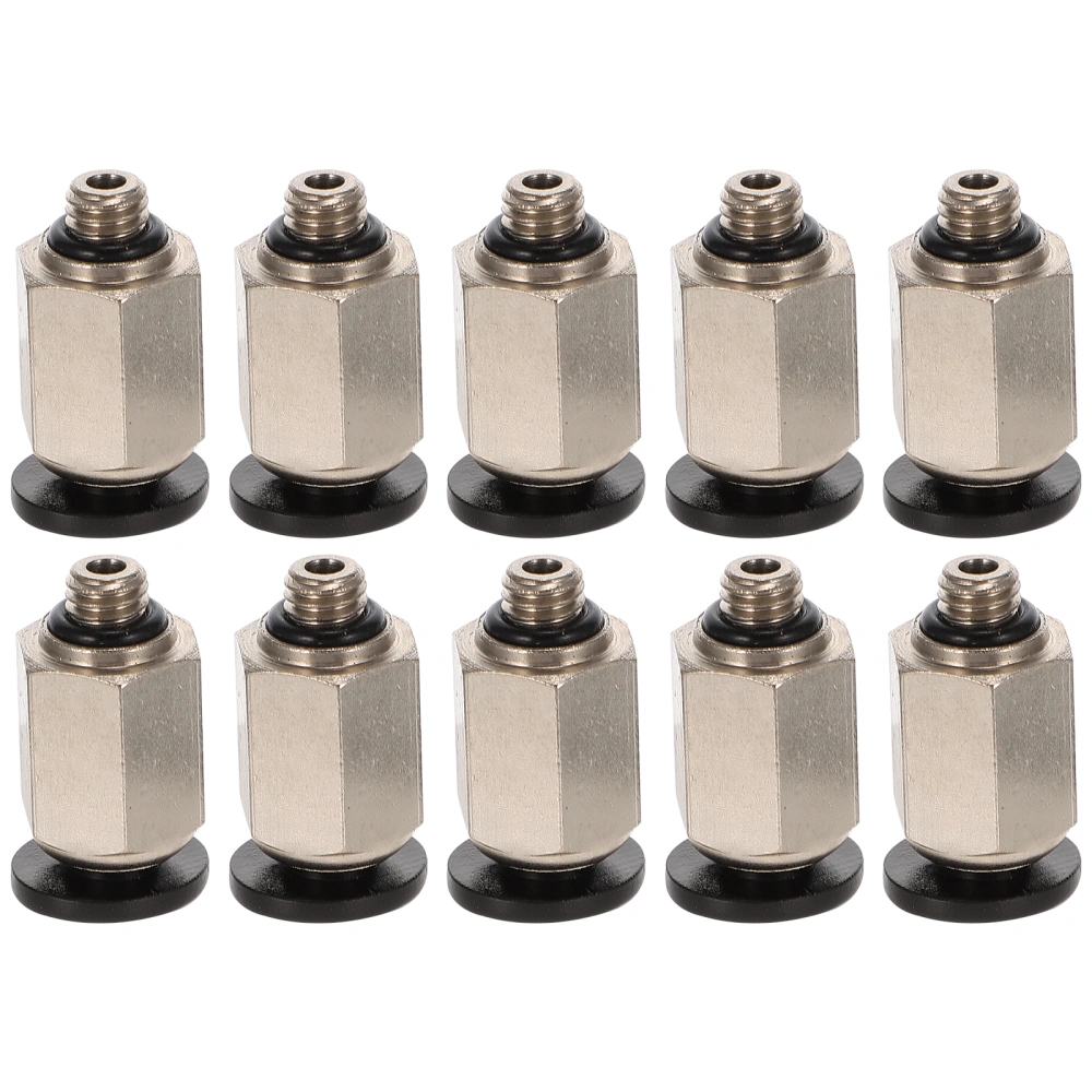 10pcs Push to Connect Fitting Thread Male Straight Pneumatic Air Fitting