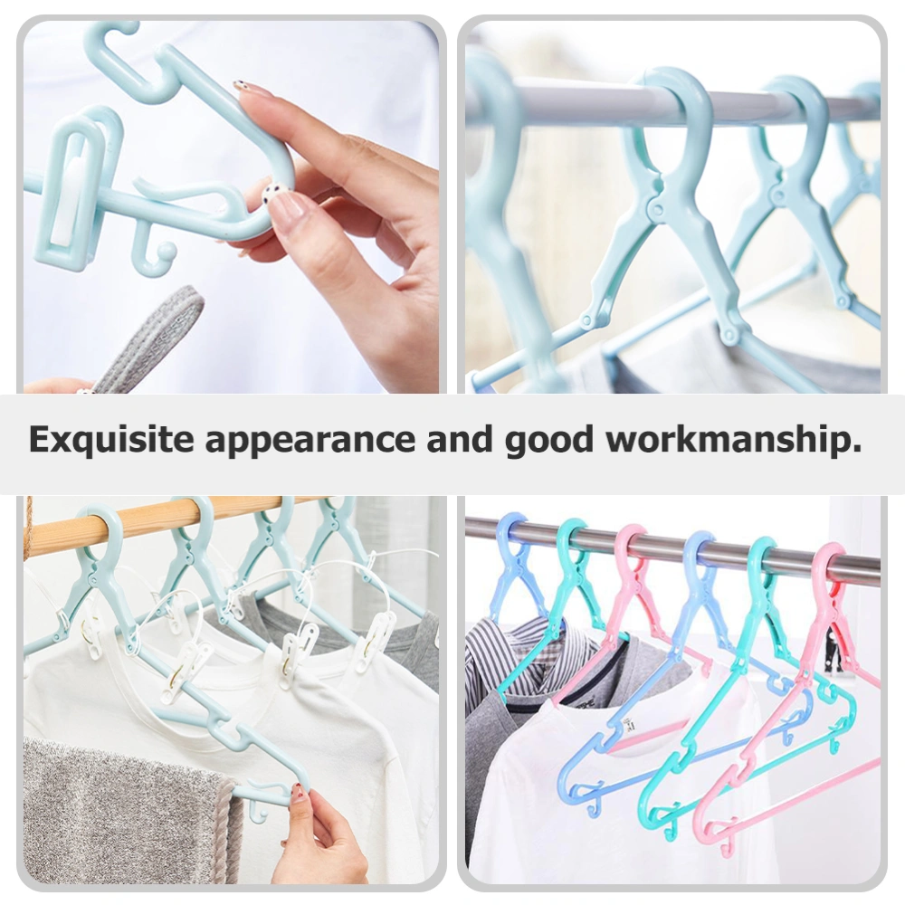 5pcs Windproof Hangers Multi-function Clothes Hangers Heavy-duty Cloth Hangers