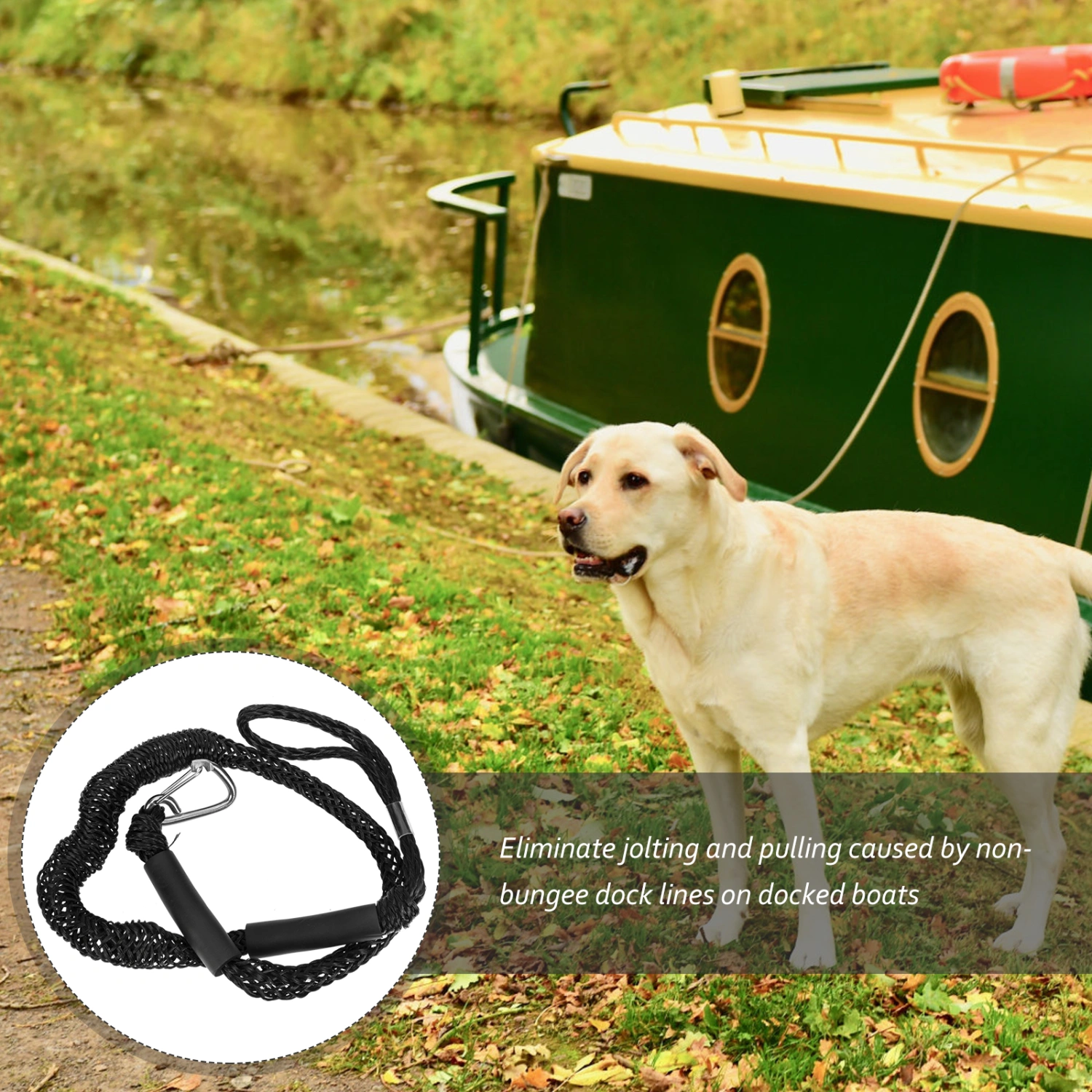 Dock Mooring Line Rope Bungee Dock Line Hook Boat Rope Marine Elastic Rope Hook Dock Rope