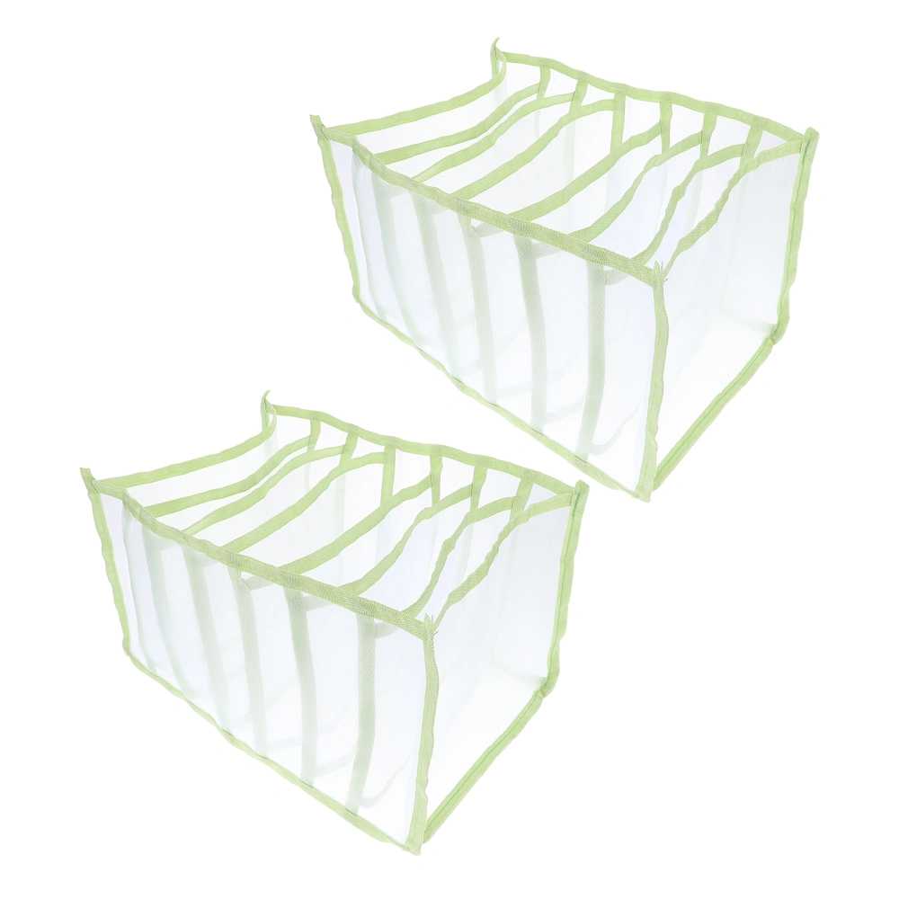 2Pcs Multi-grid Clothes Box Folding Underwear Dividers Wardrobe Pants Organizer Clothes Drawer