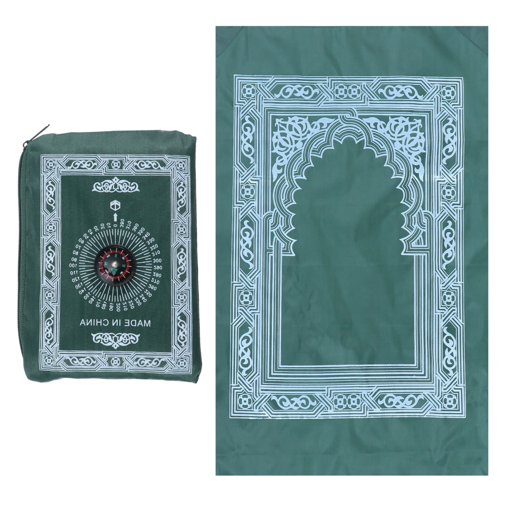 2Pcs Islamic Muslim Rug Travel Prayer Mat with Compass and Carrying Storage Bag