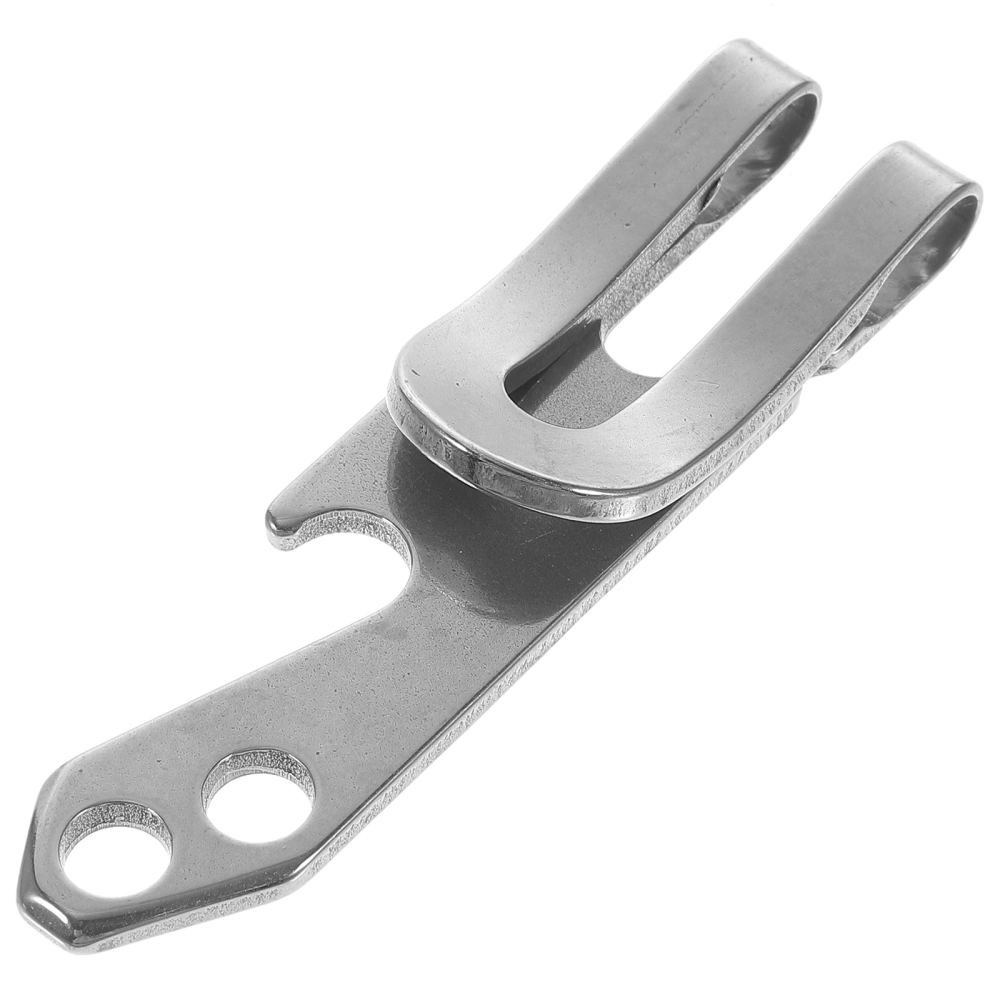 Multifunction Camping Tool Stainless Steel Bottle Opener Waist Belt Keychain Money Clip Pry Tool