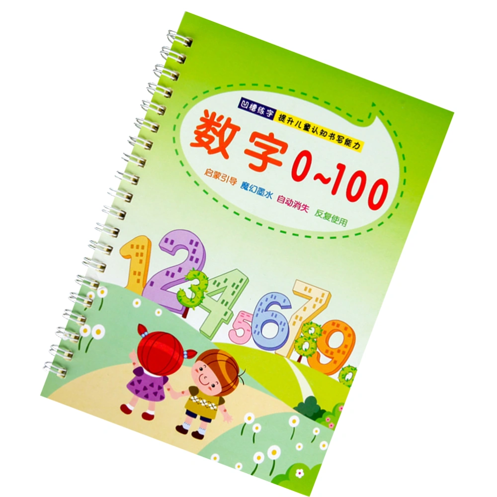 Multi-style Writing Practice Book Groove Copybook Calligraphy Practice Book Green (Number 0-100)